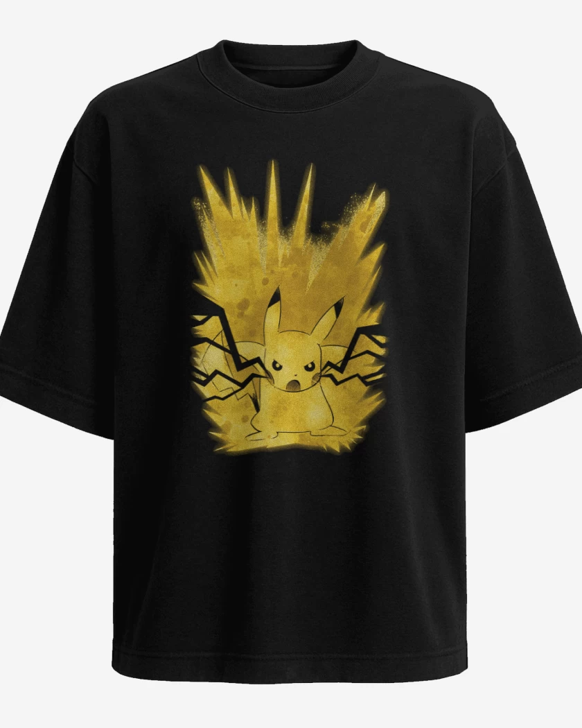 Polera Oversize Pikachu impactrueno
