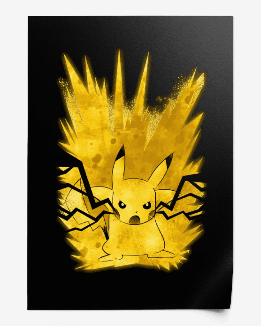 Print Pikachu impactrueno