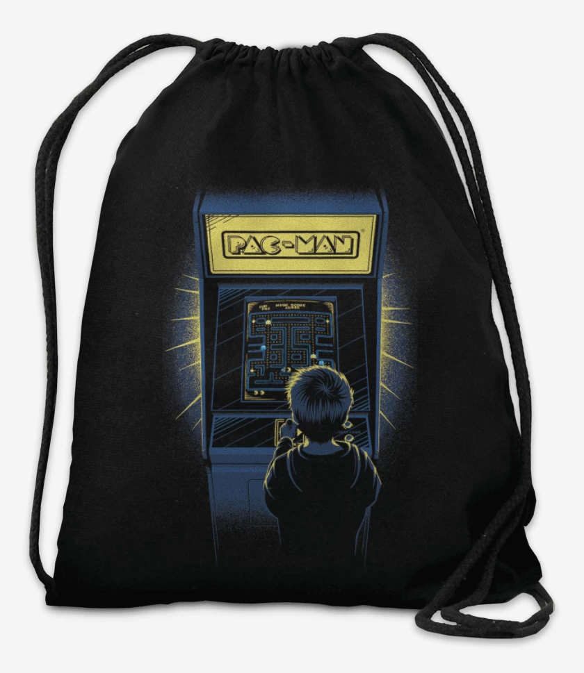 Mochila Negro de Arcade pac man