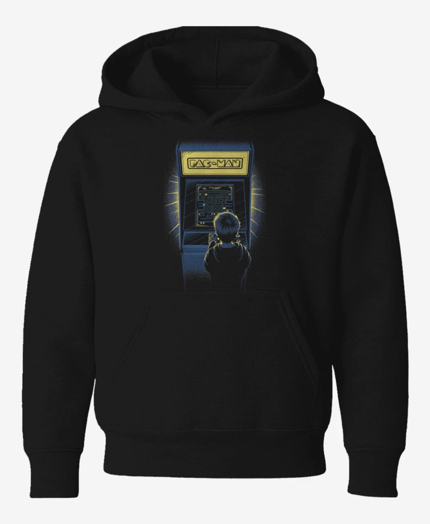 Poleron de niño Negro de Arcade pac man