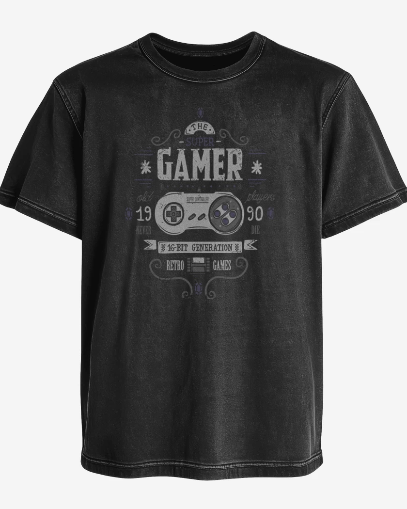 Polera desgastada The super gamer