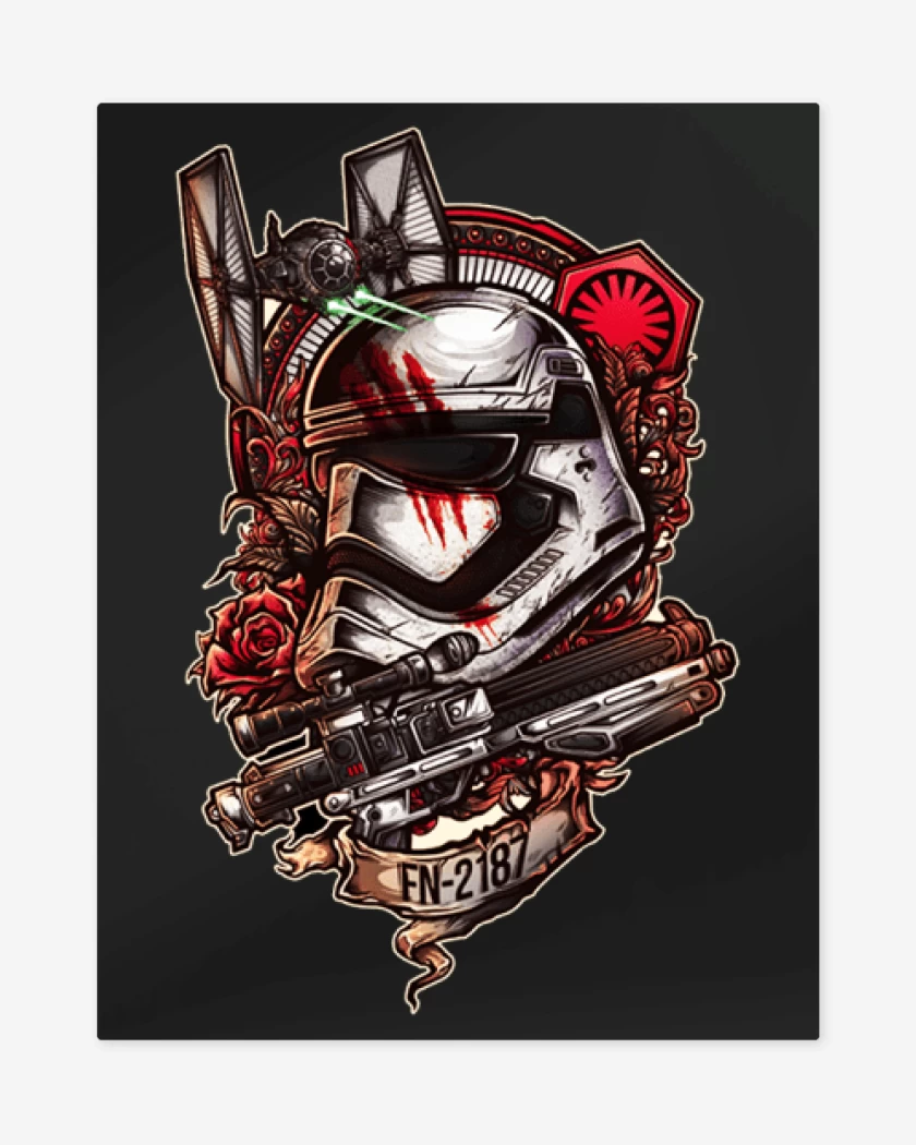 Print metalico Negro de Trooper