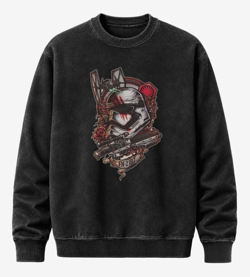 Poleron Polo Acid Wash Negro de Trooper