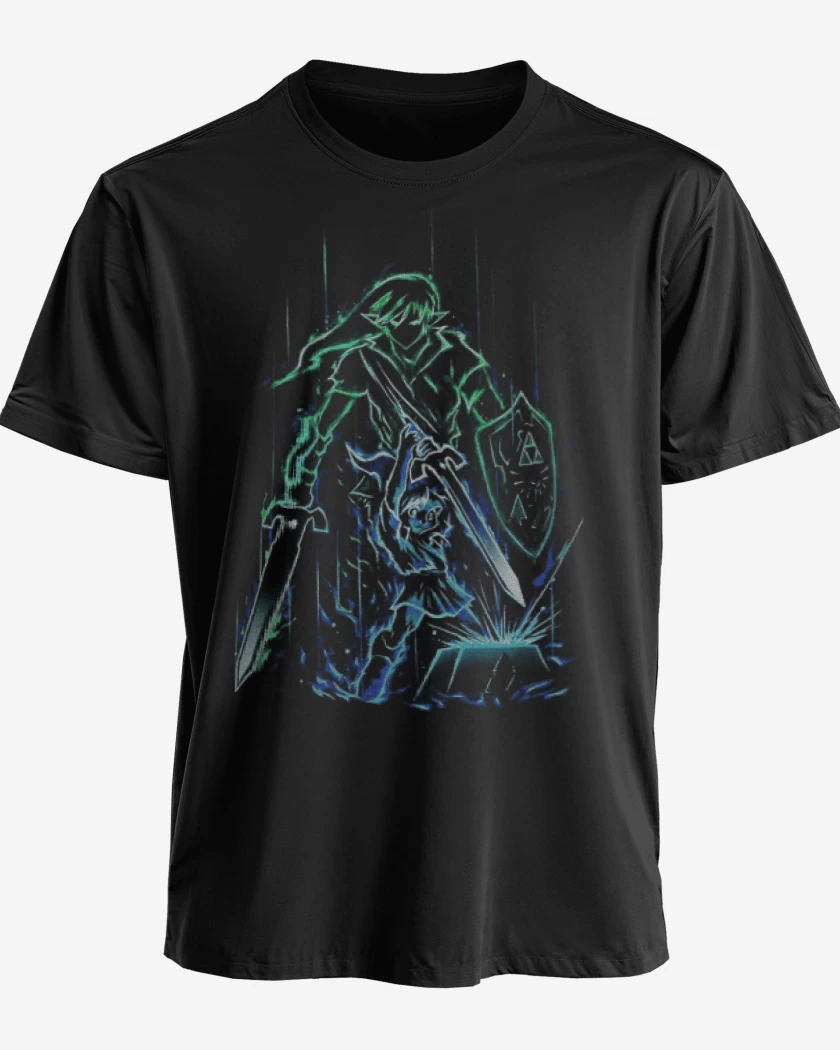 Polera Negro de Link neon