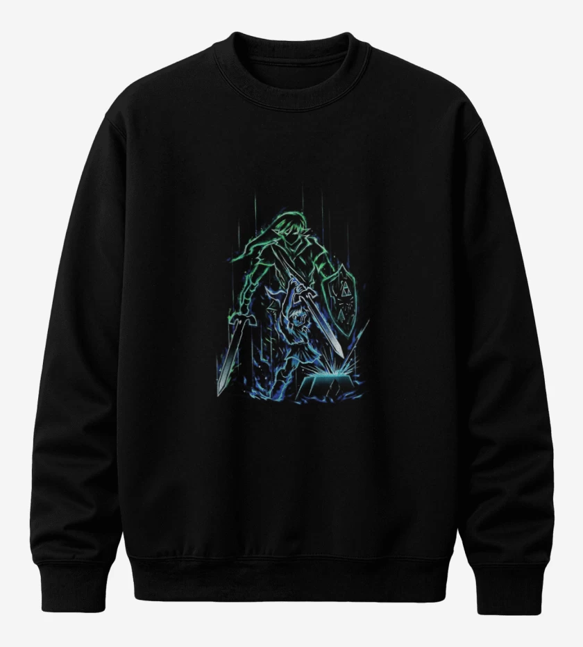 Poleron polo Negro de Link neon