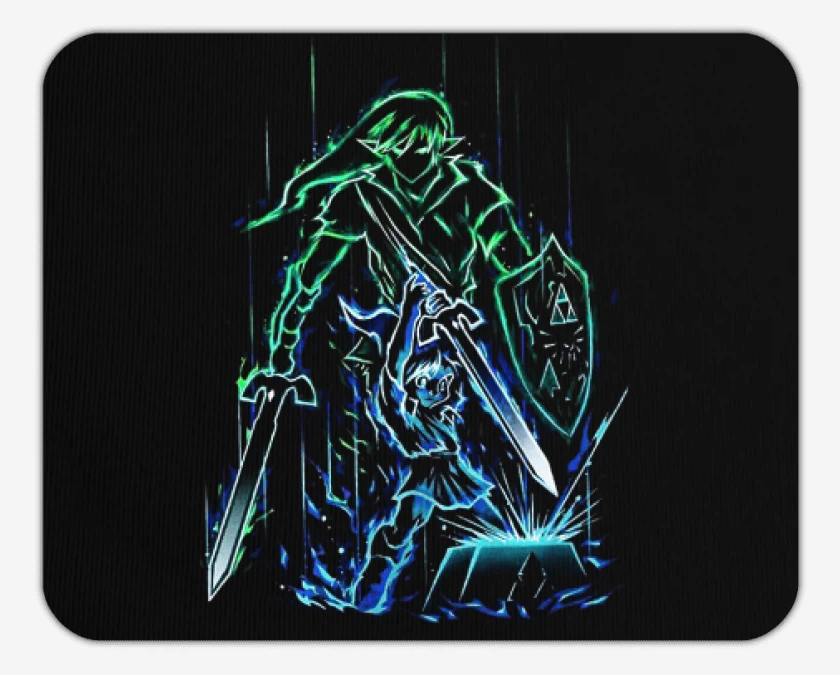 Mousepad Negro de Link neon