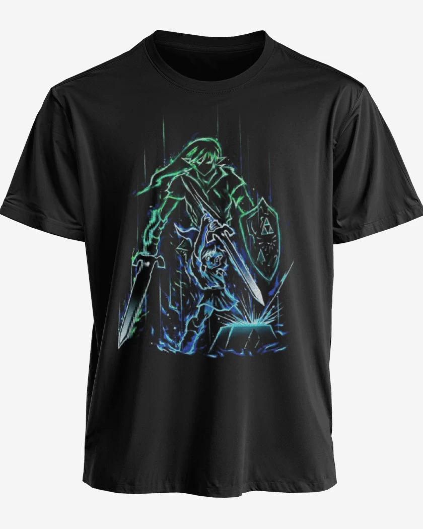 Polera premium Negro de Link neon