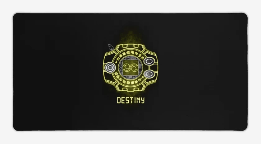 Mouse pad Gamer Negro de digimon destiny