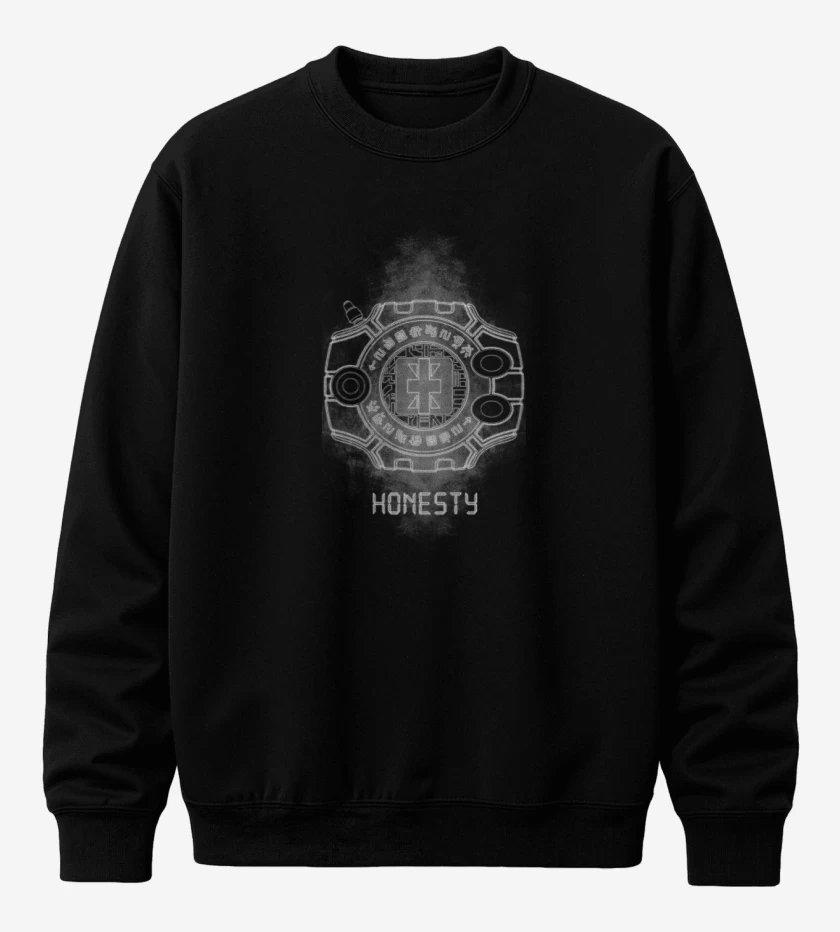 Poleron polo Negro de digimon honesty