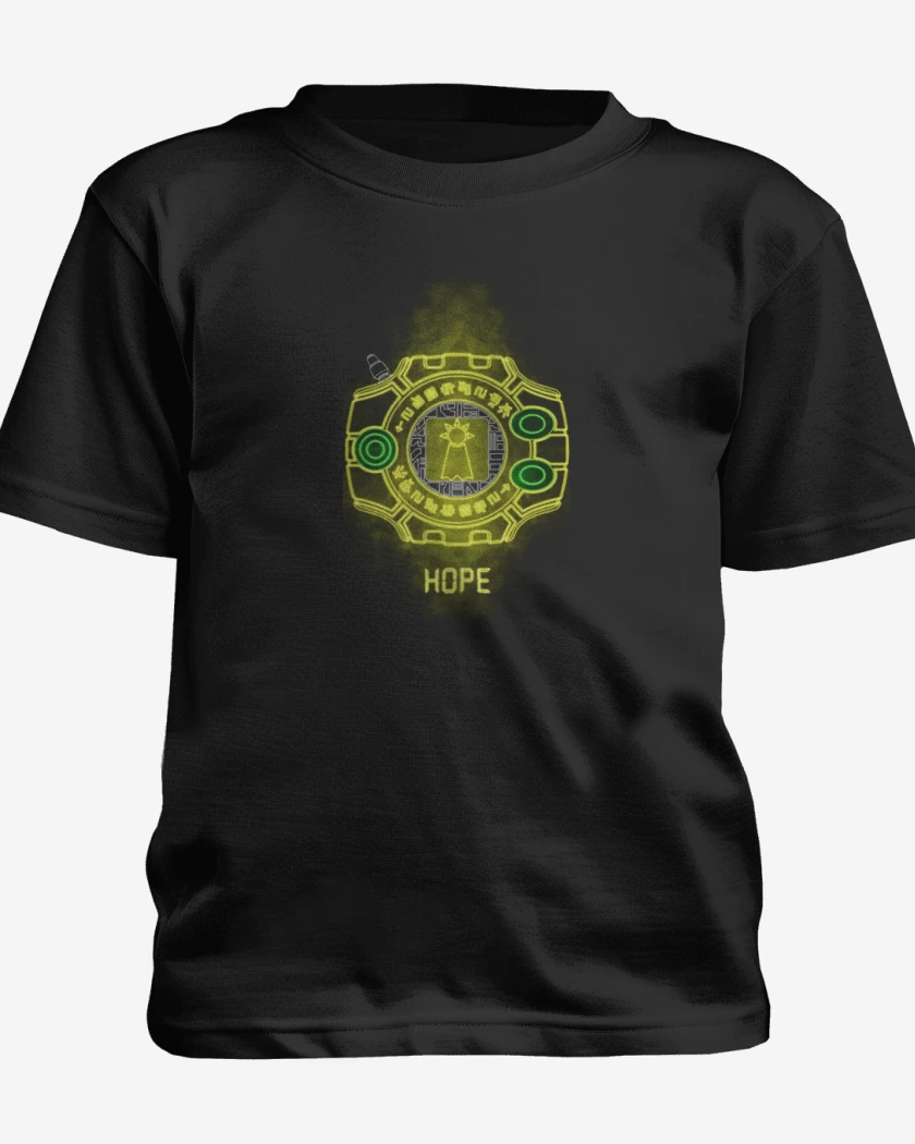 Polera de niño Negro de digimon hope