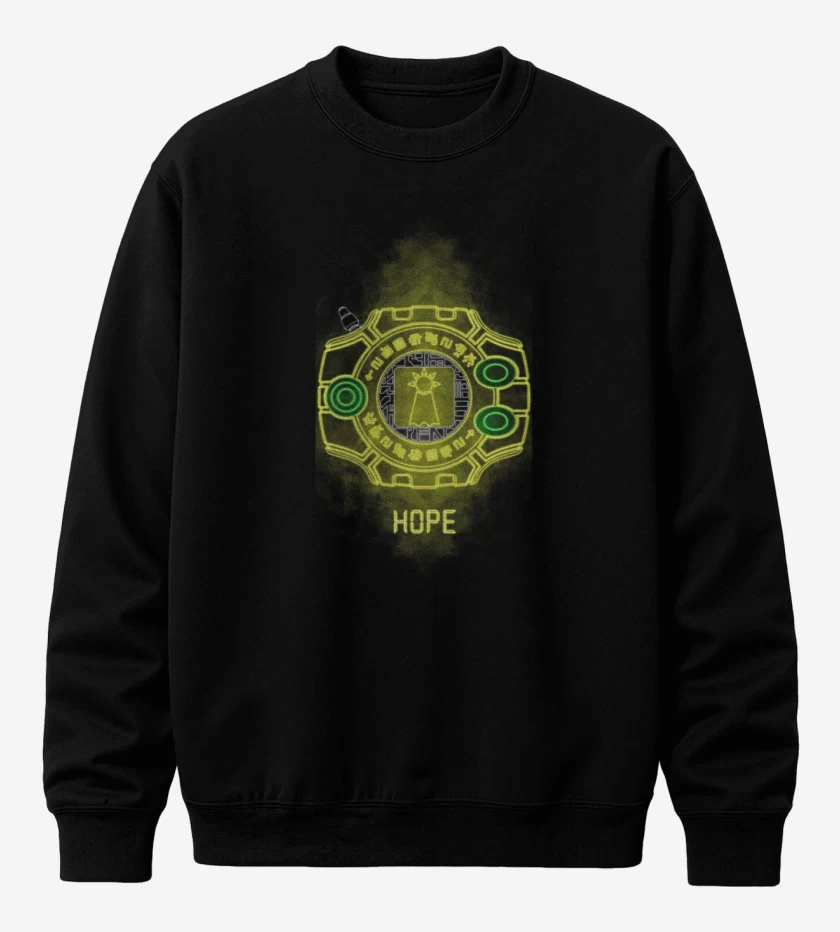 Poleron polo Negro de digimon hope
