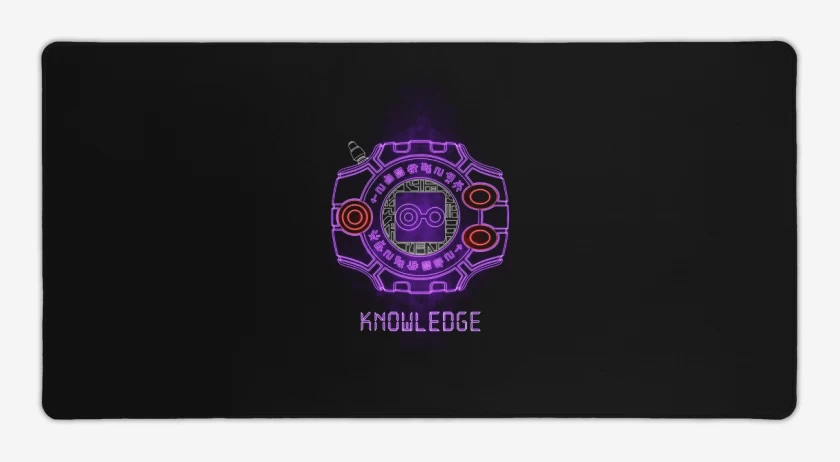 Mouse pad Gamer Negro de Digimon knowledge