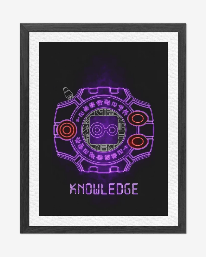 Cuadro decorativo Negro de Digimon knowledge