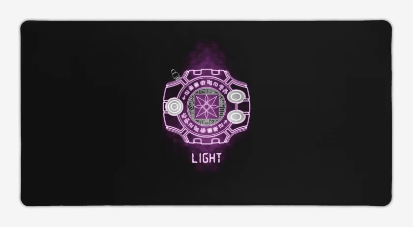 Mouse pad Gamer Negro de digimon light
