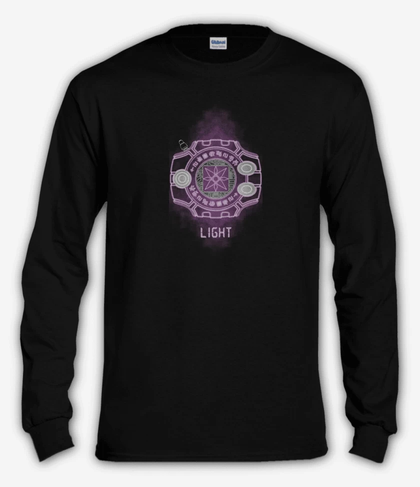 Polera manga larga Negro de digimon light