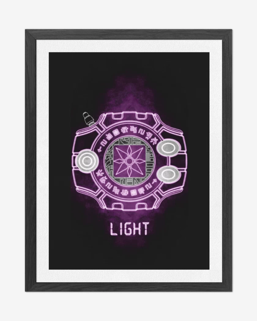 Cuadro decorativo Negro de digimon light