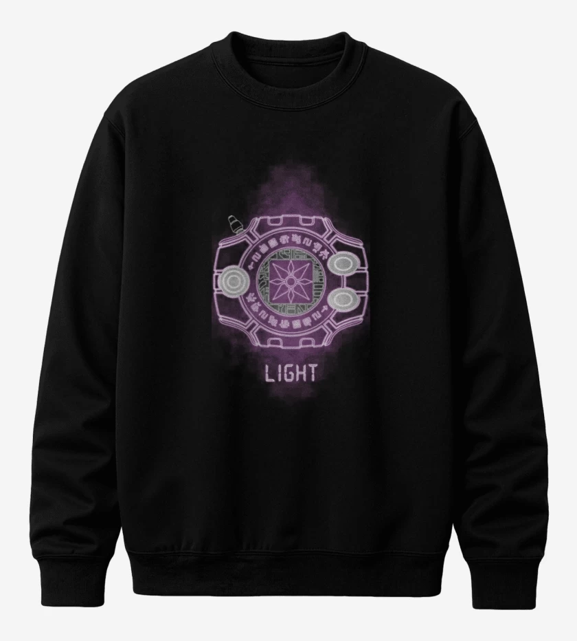 Poleron polo Negro de digimon light
