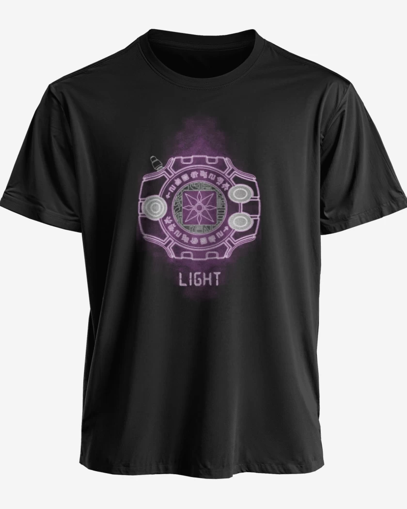 Polera premium Negro de digimon light
