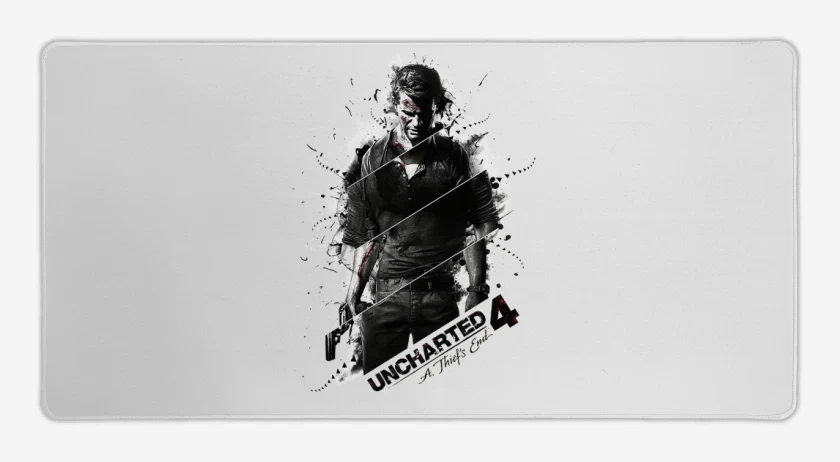 Mouse pad Gamer Blanco de Uncgarted 4