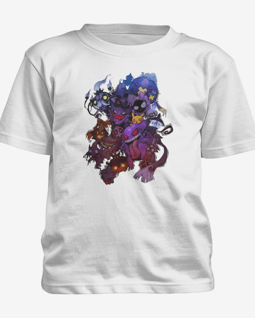 Polera de niño Blanco de Pokemones fantasmas