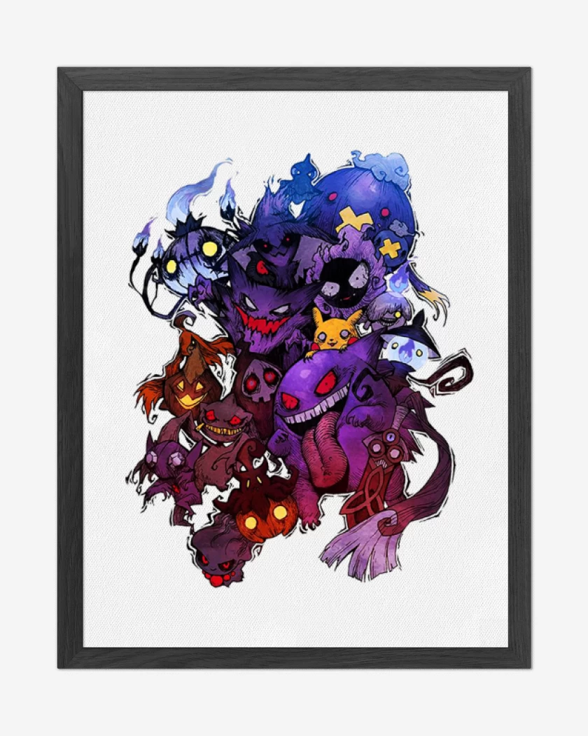 Cuadro decorativo Blanco de Pokemones fantasmas