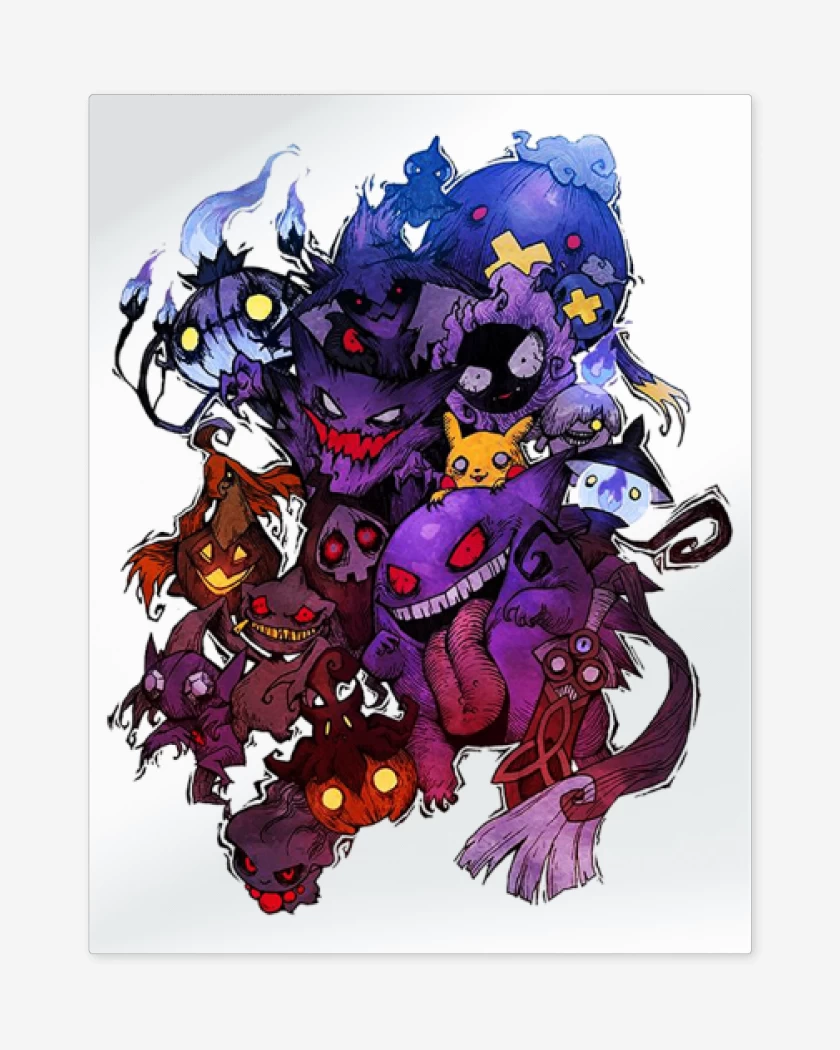 Print metalico Pokemones fantasmas