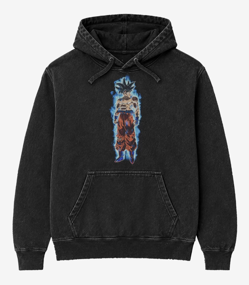 Poleron Canguro Acid Wash Negro de Miggate no gokui 2