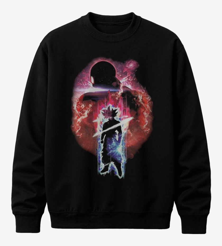 Poleron polo Negro de Goku vs jiren