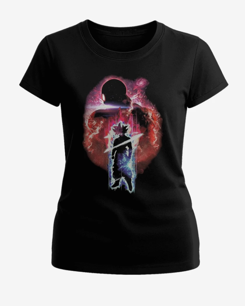 Polera de Mujer Negro de Goku vs jiren
