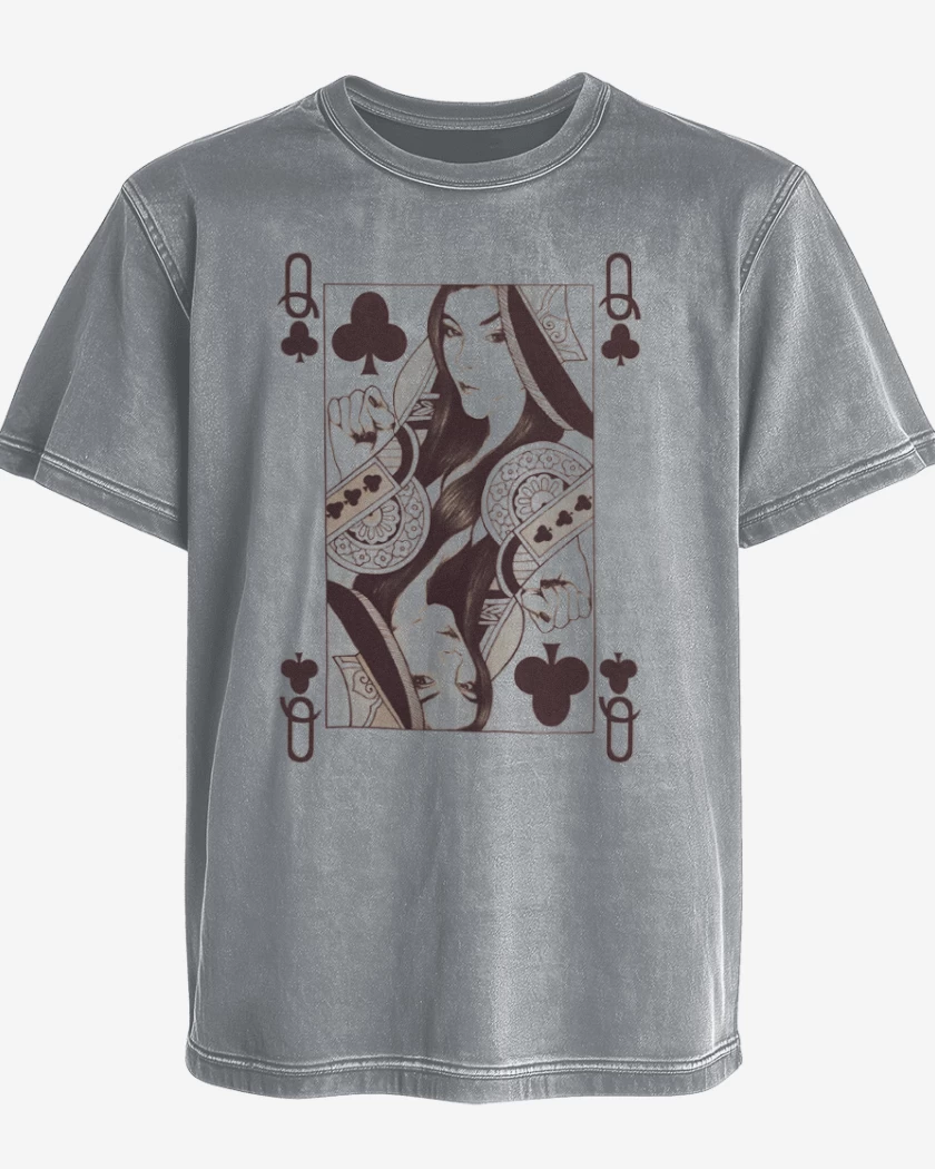 Polera desgastada Gris Melange de sashita