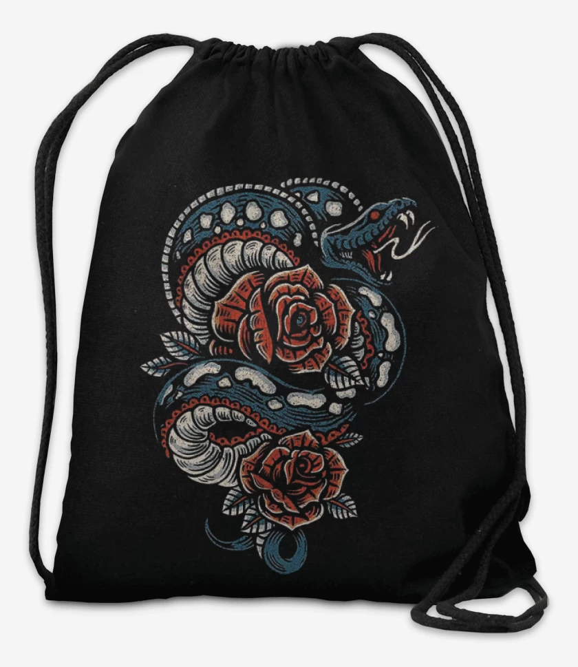 Mochila Negro de Snake and roses