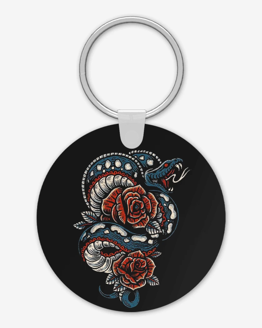 Llavero Snake and roses