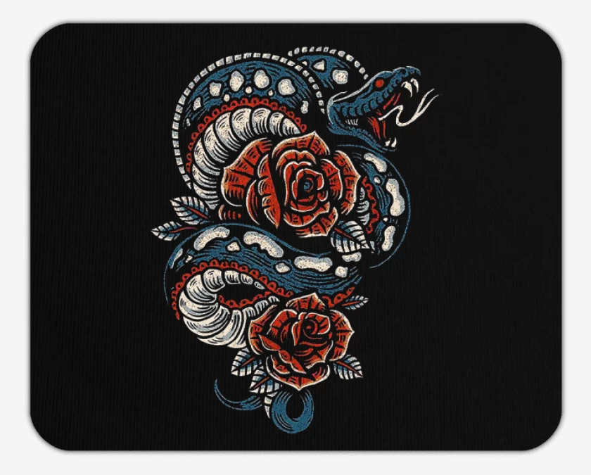 Mousepad Snake and roses