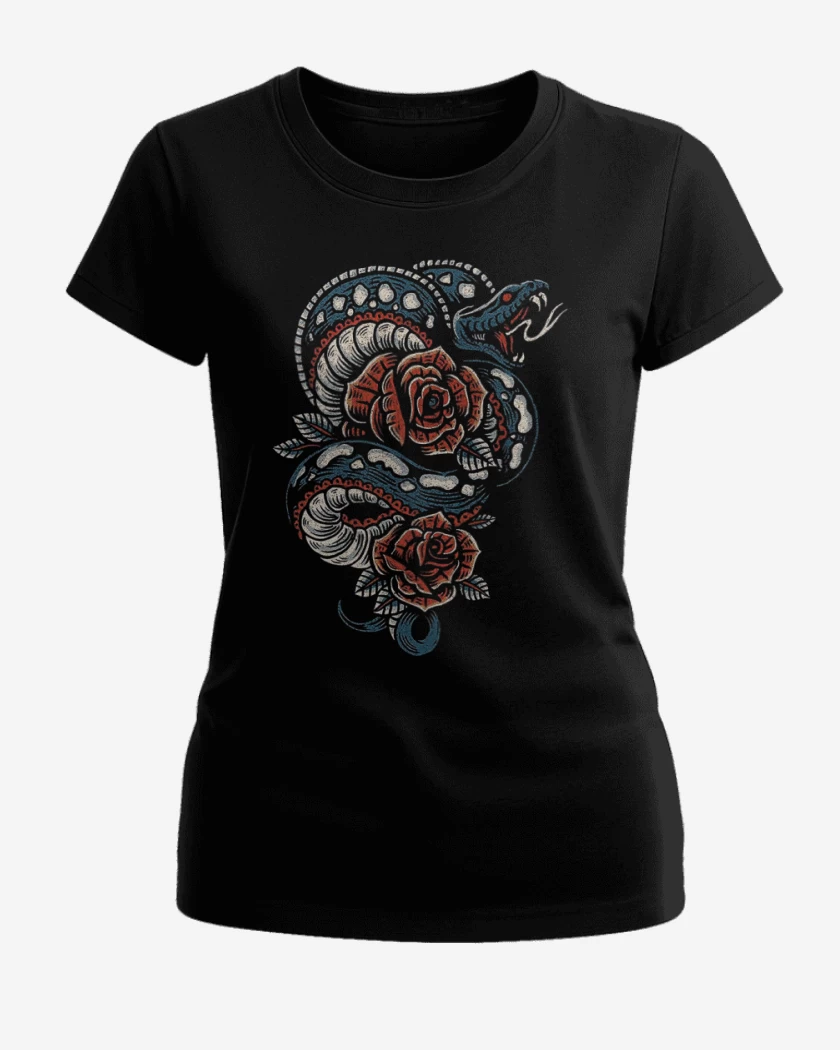 Polera de Mujer Negro de Snake and roses