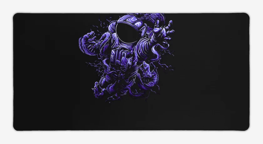 Mouse pad Gamer Negro de astronauta 11