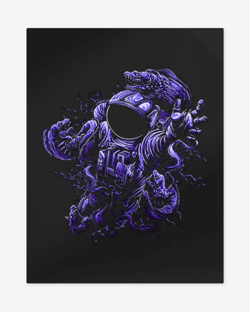 Print metalico astronauta 11