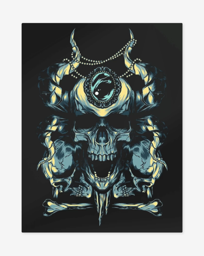 Print metalico Negro de Demonio