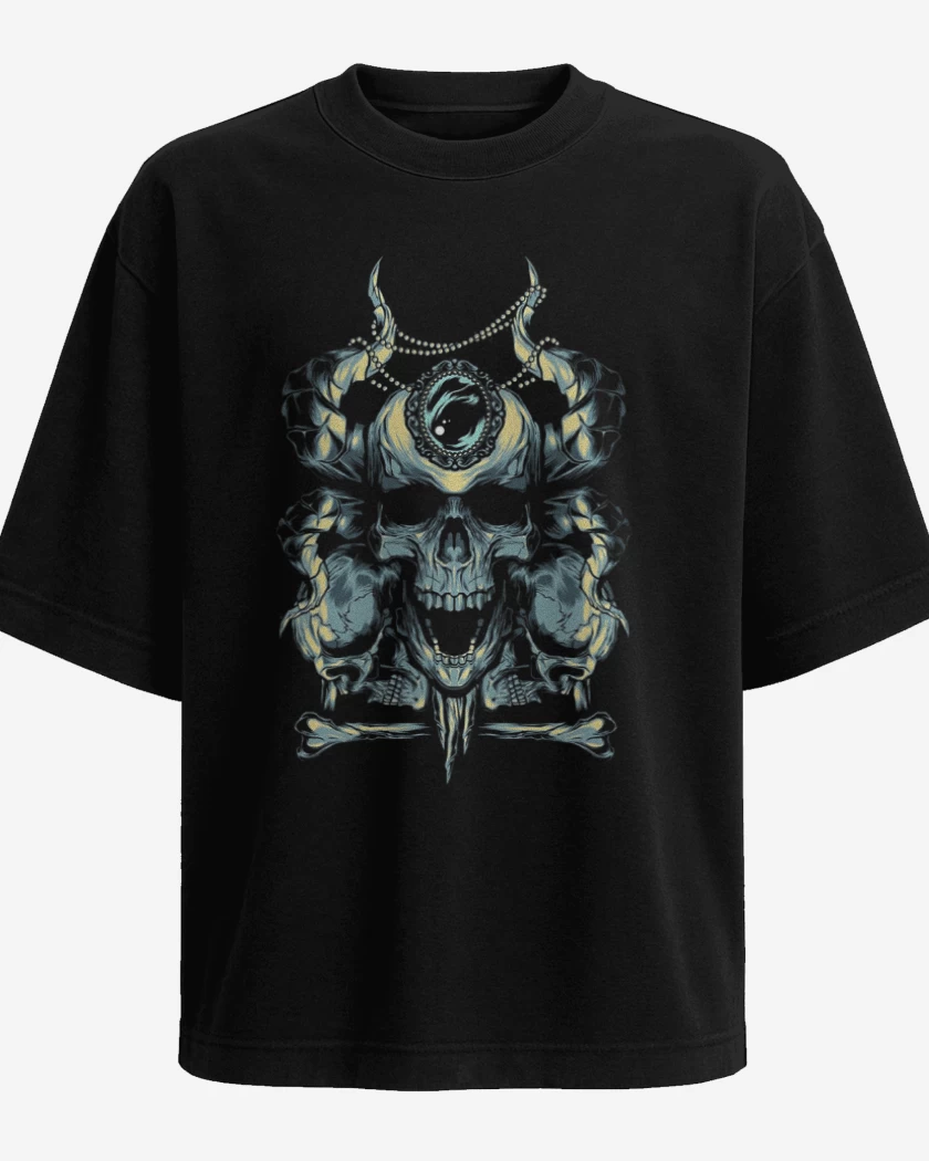 Polera Oversize Negro de Demonio