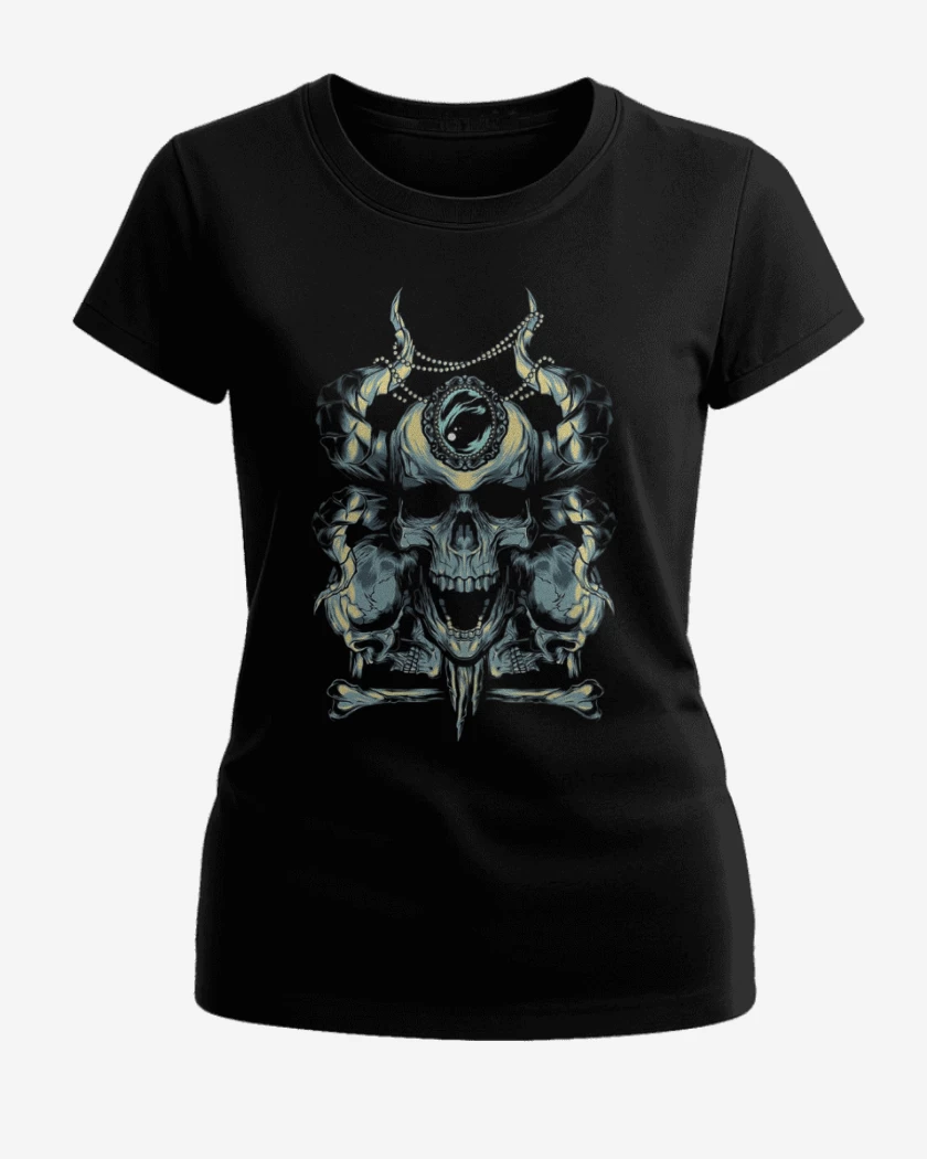 Polera de Mujer Negro de Demonio