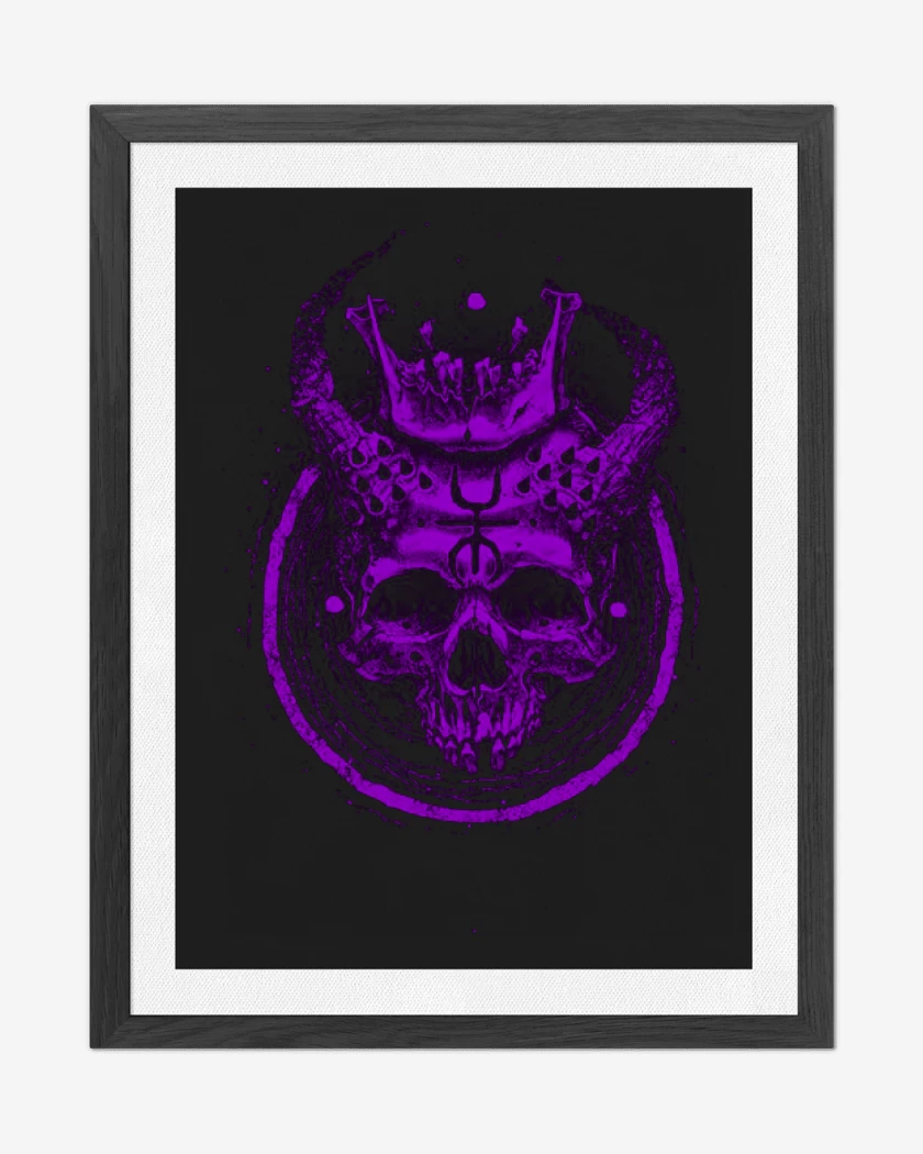 Cuadro decorativo Negro de King skull