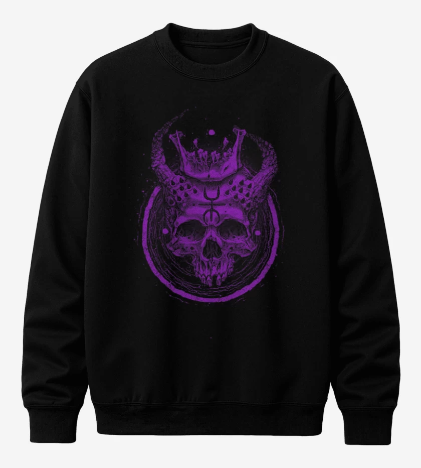 Poleron polo Negro de King skull