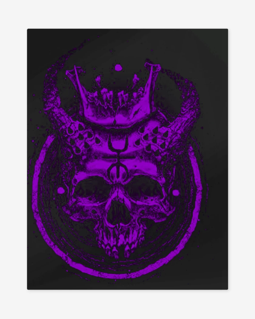 Print metalico Negro de King skull
