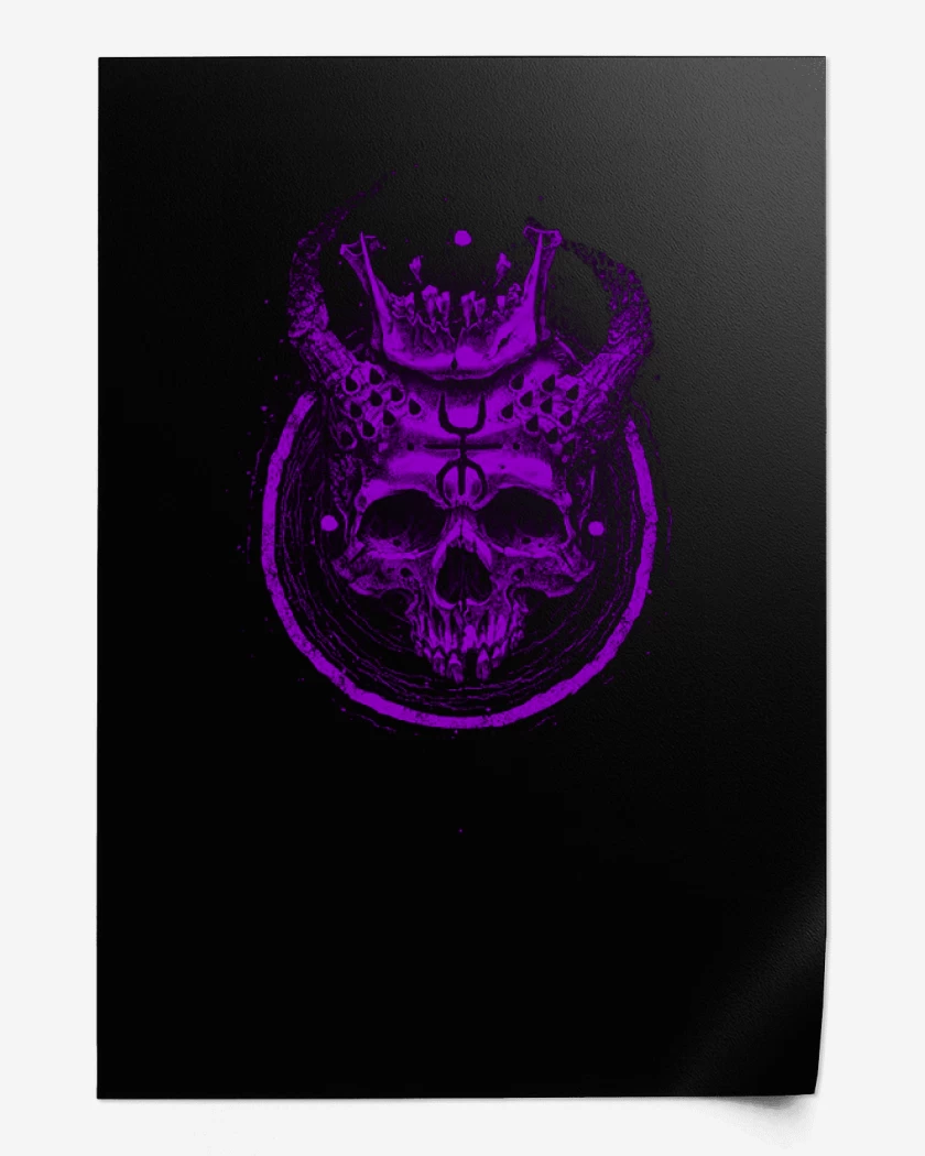 Print Negro de King skull