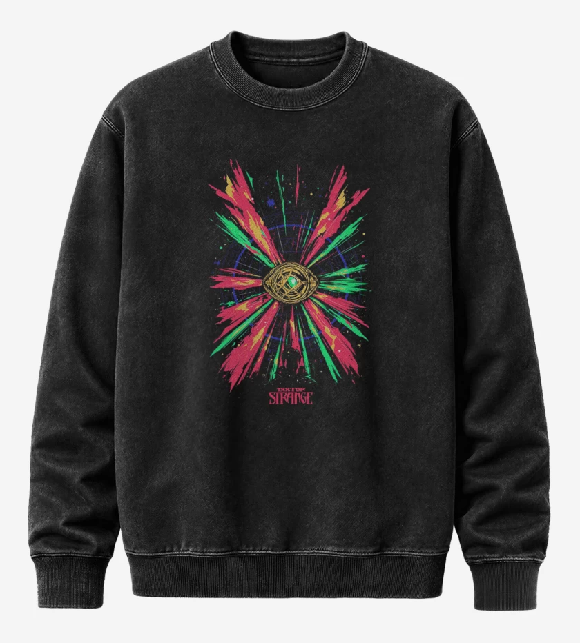 Poleron Polo Acid Wash Negro de doctor strange 1