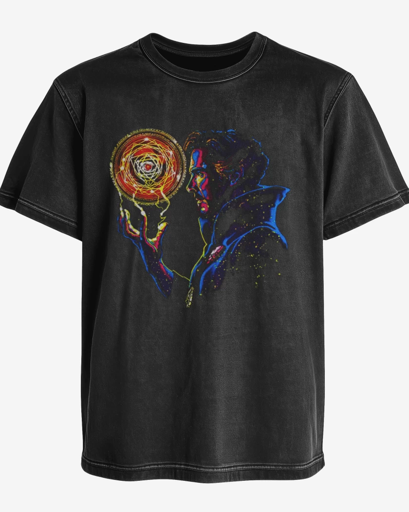 Polera desgastada Negro de Doctor strange 2