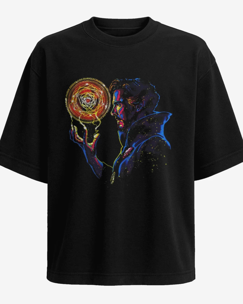 Polera Oversize Negro de Doctor strange 2