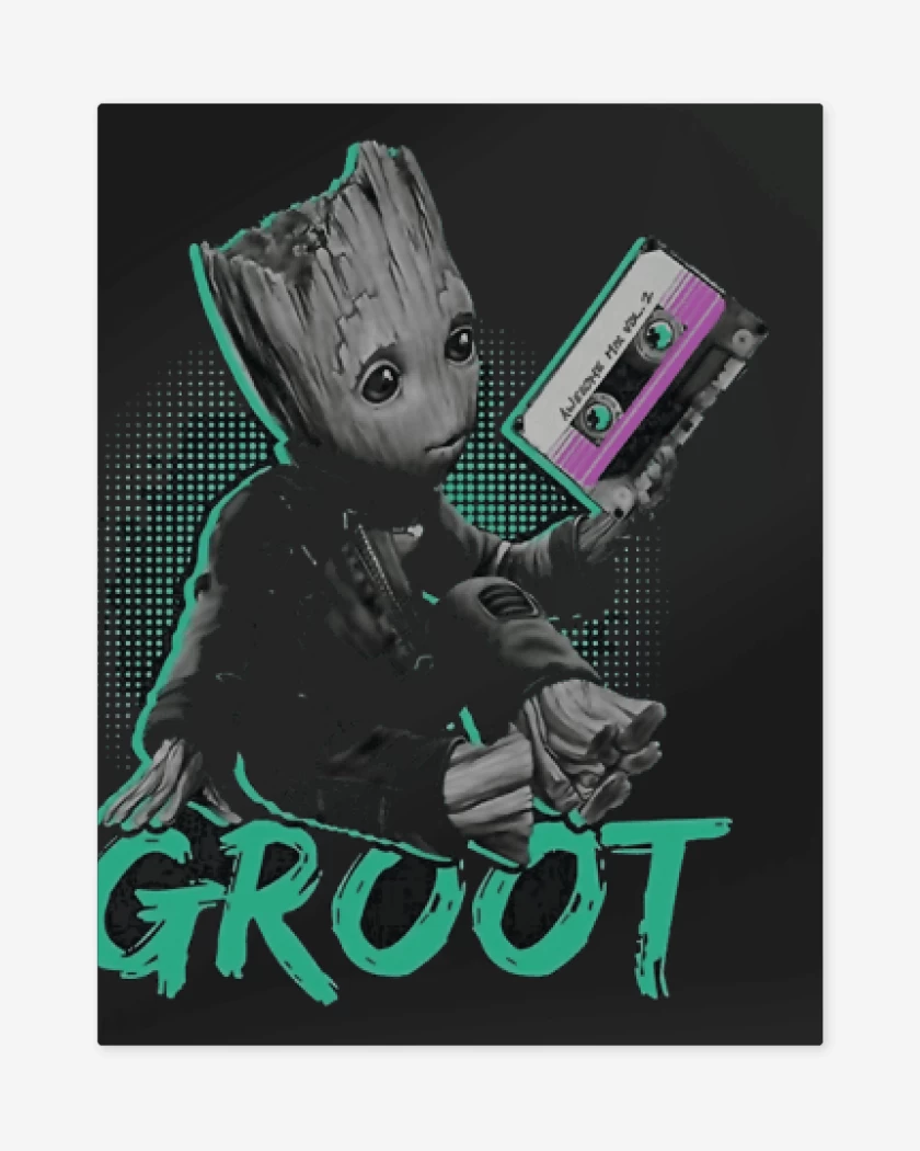 Print metalico Negro de groot
