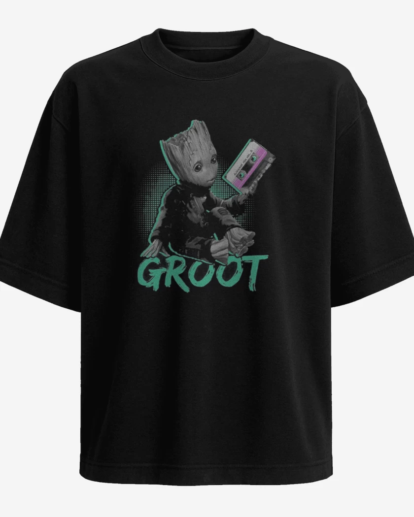 Polera Oversize Negro de groot