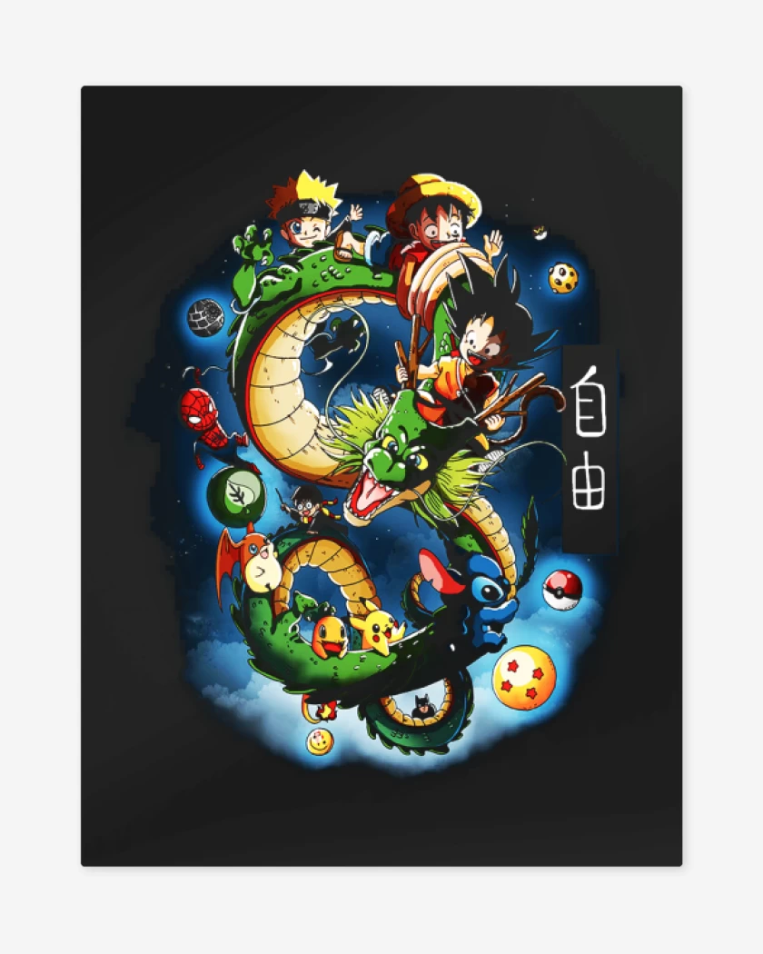 Print metalico Negro de Dragoncillo