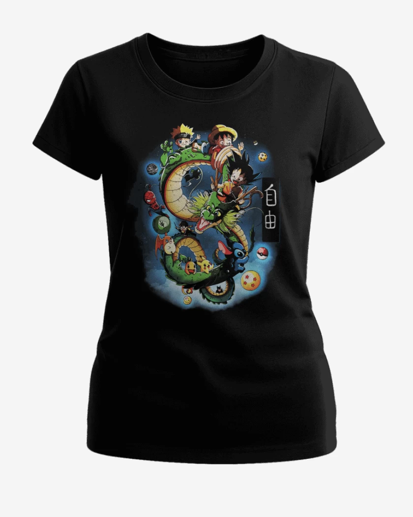 Polera de Mujer Negro de Dragoncillo